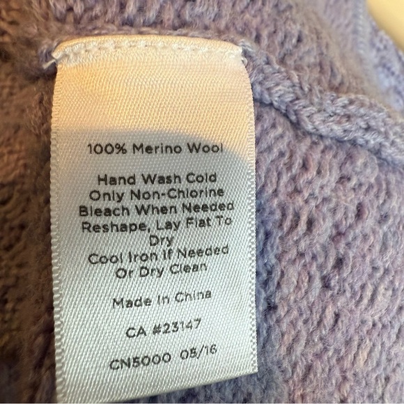 Talbots Womens Pure Merino Wool Button Up Cardigan Sweater Size XL lavender - Picture 11 of 12